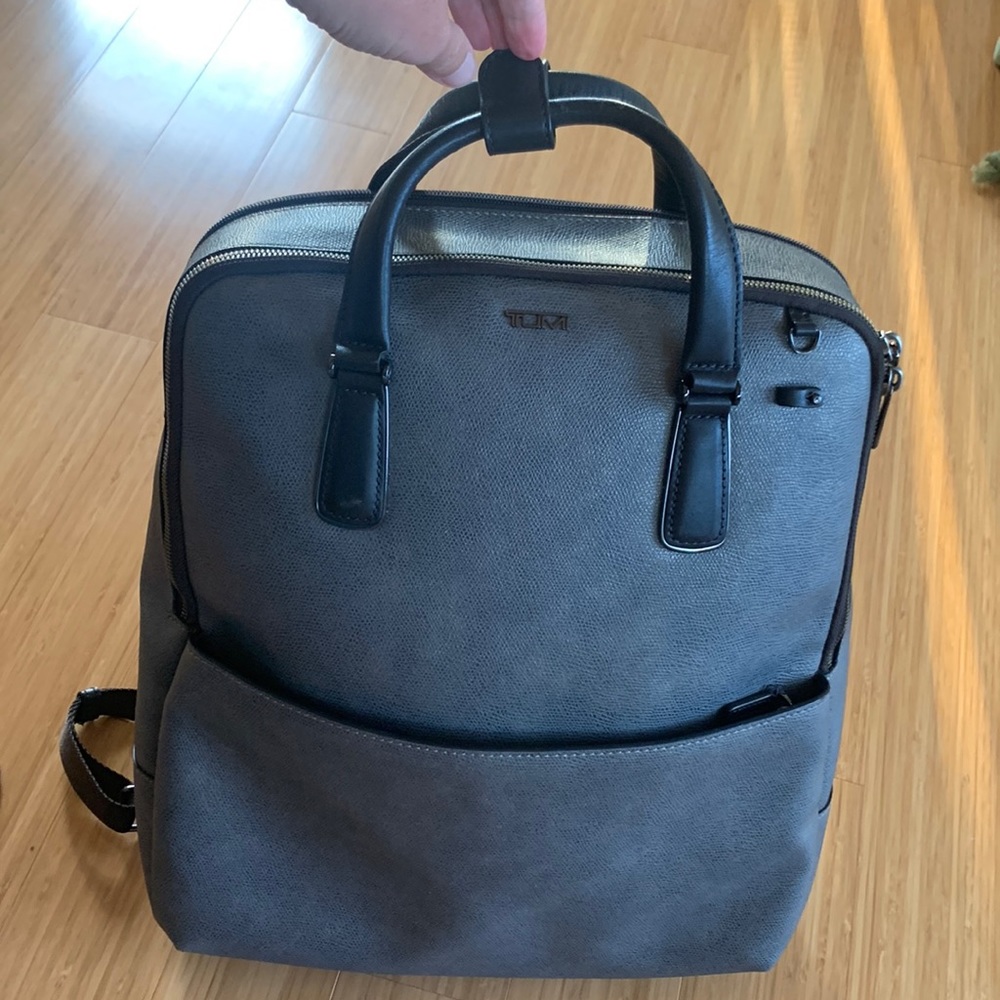Stylish business travel backpack by Tumi.